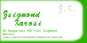 zsigmond karosi business card